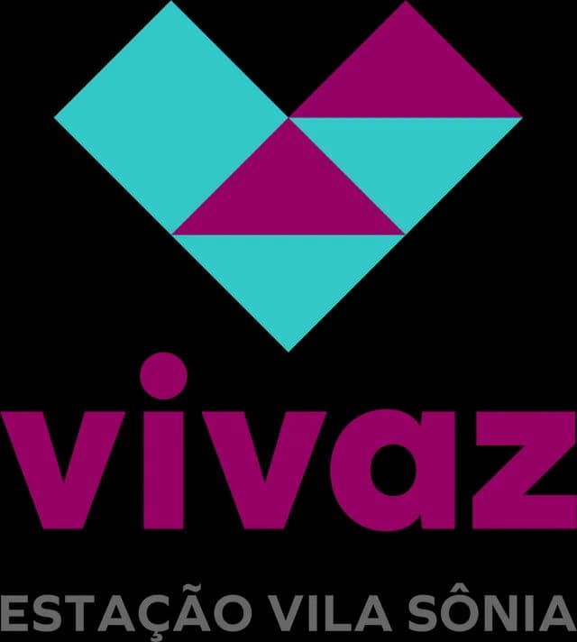 Logotipo do empreendimento Vivaz Estação Vila Sônia sobre fundo preto